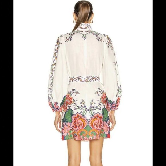 Zimmerman Lovestruck Resort Mini Linen Dress Sz 3 Brand New With Tags! - Picture 3 of 9